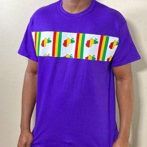 Purple African patch T shirt